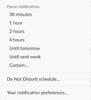 notification preferences screenshot
